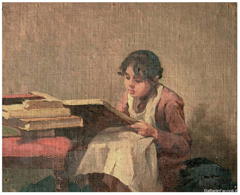 Matilde Serao, bambina, in lettura